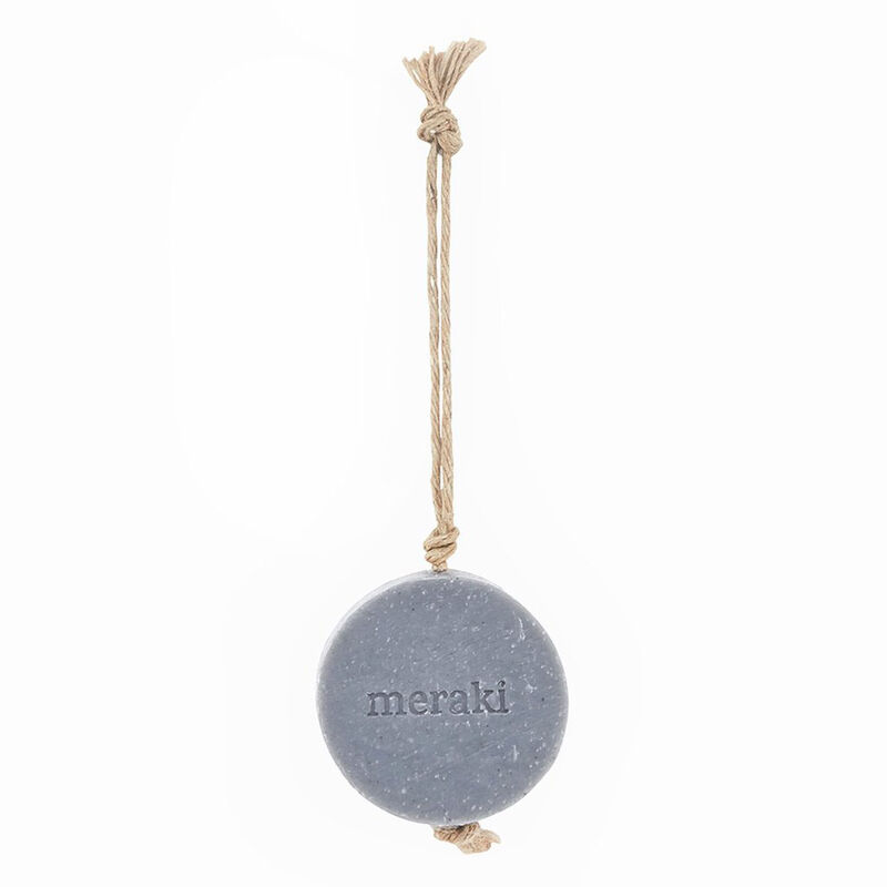 Meraki Charcoal Soap on a Rope image number 0