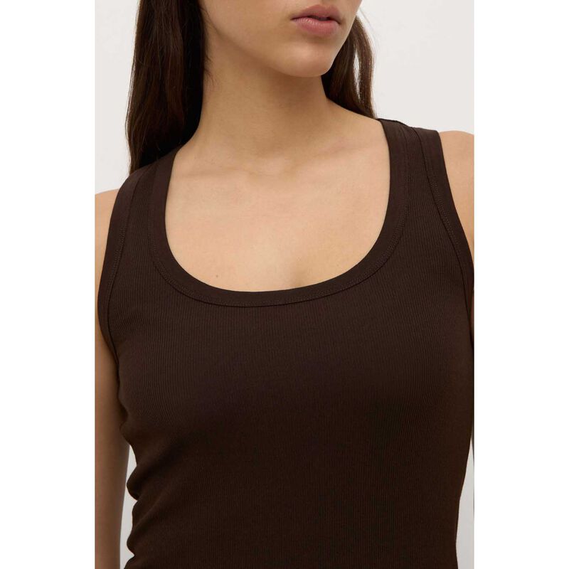 Assembly Label Robyn Scoop Neck Rib Tank Ganache image number 2