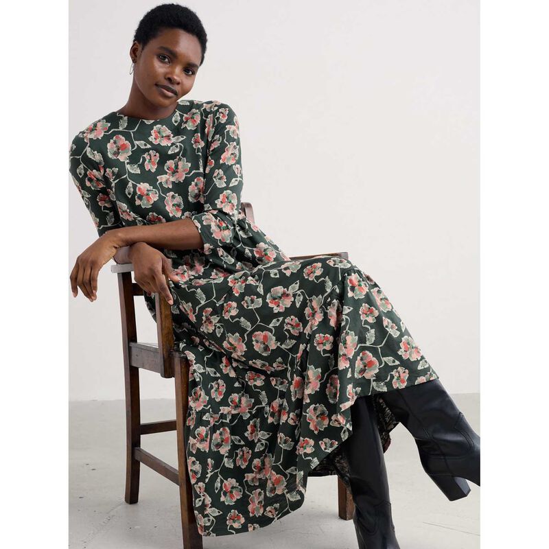 Seasalt Cornwall Line Strokes Dress Artist Camellia Coppice image number 2