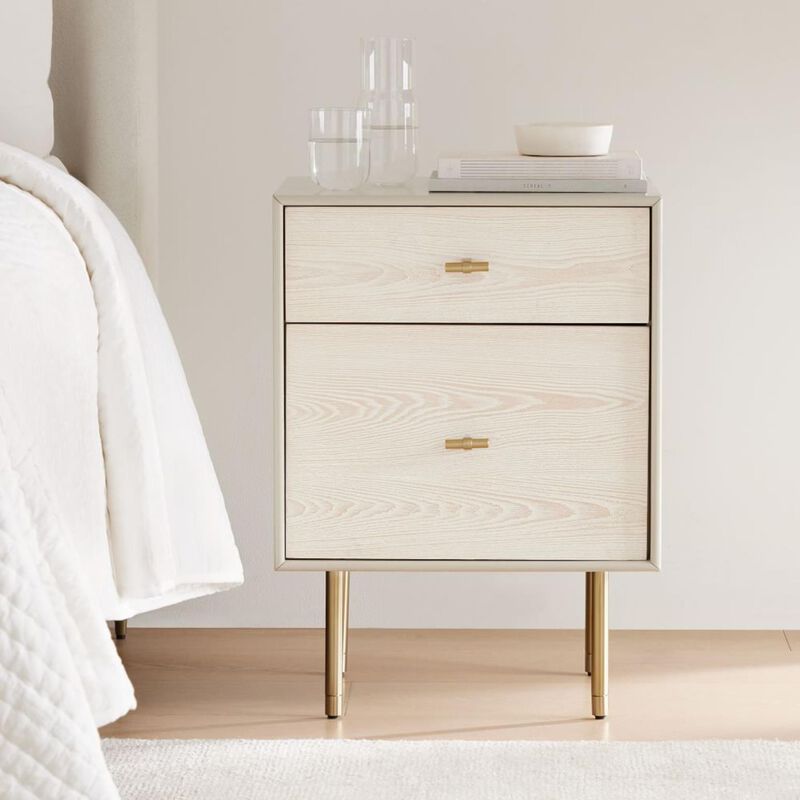 West Elm Modernist Wood And Lacquer Nightstand image number 1