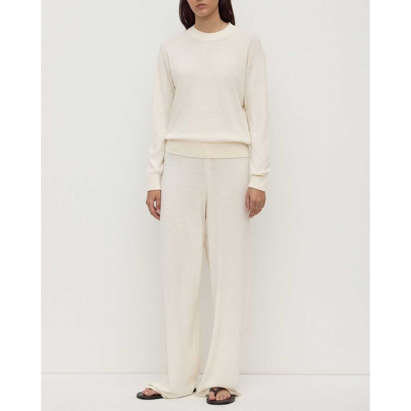 Assembly Label Cotton Cashmere Lounge Sweater Cream image number 3