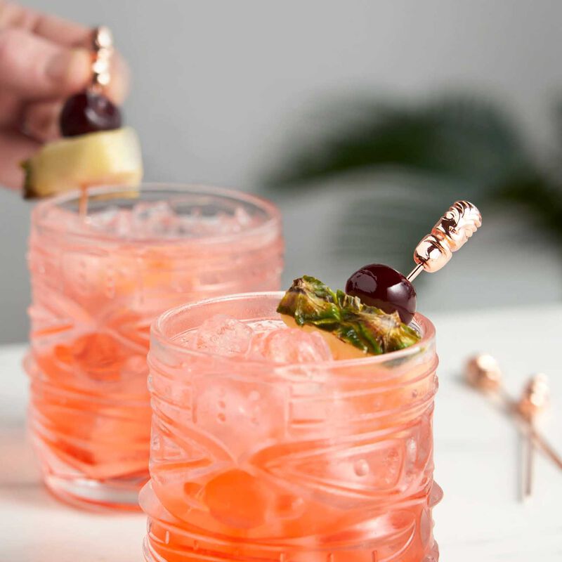 Viski Pacific Tiki Cocktail Picks in Copper Set Of 4 image number 1