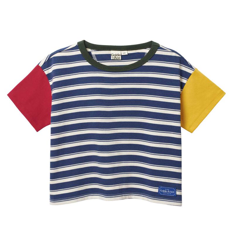 Goldie + Ace  Oversized Stripe T-Shirt 3-6Y image number 0