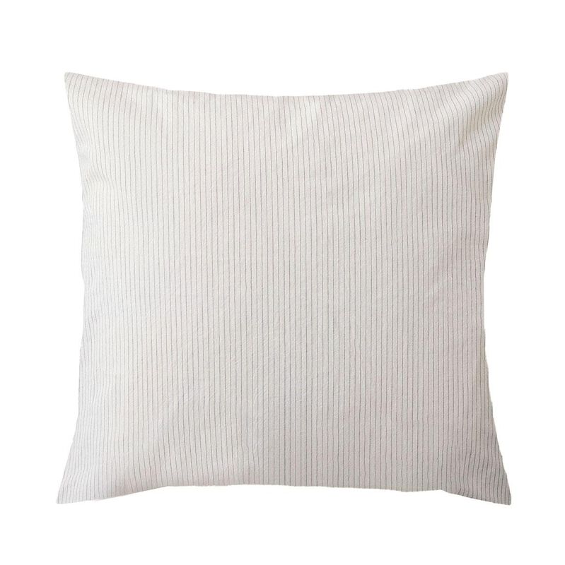 Città Pinstripe Euro Pillowcase White/Charcoal image number 0