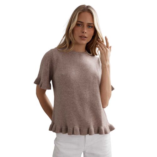 Caitlin Crisp Frilly Knit Tee