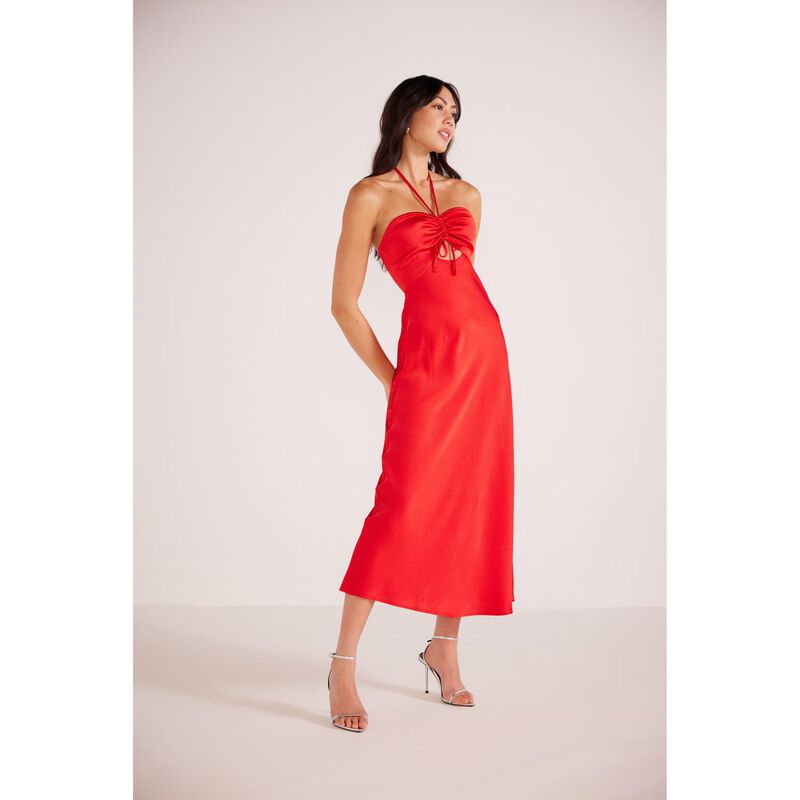 MINKPINK Sonia Halter Neck Midi Dress image number 3