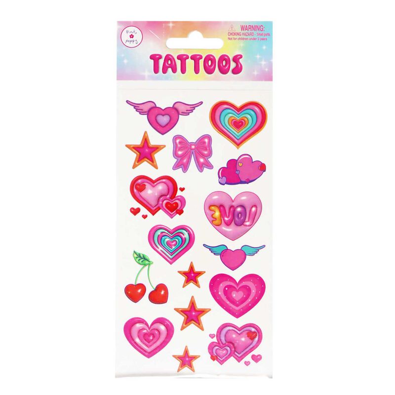 Pink Poppy Unicorn Temporary Tattoos image number 2