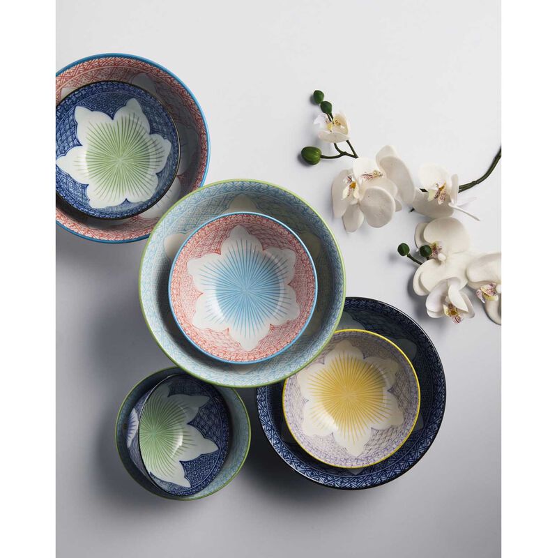 Tokyo Design Studio Lily Flower Ramen Bowl 20.5x8cm Purple image number 2