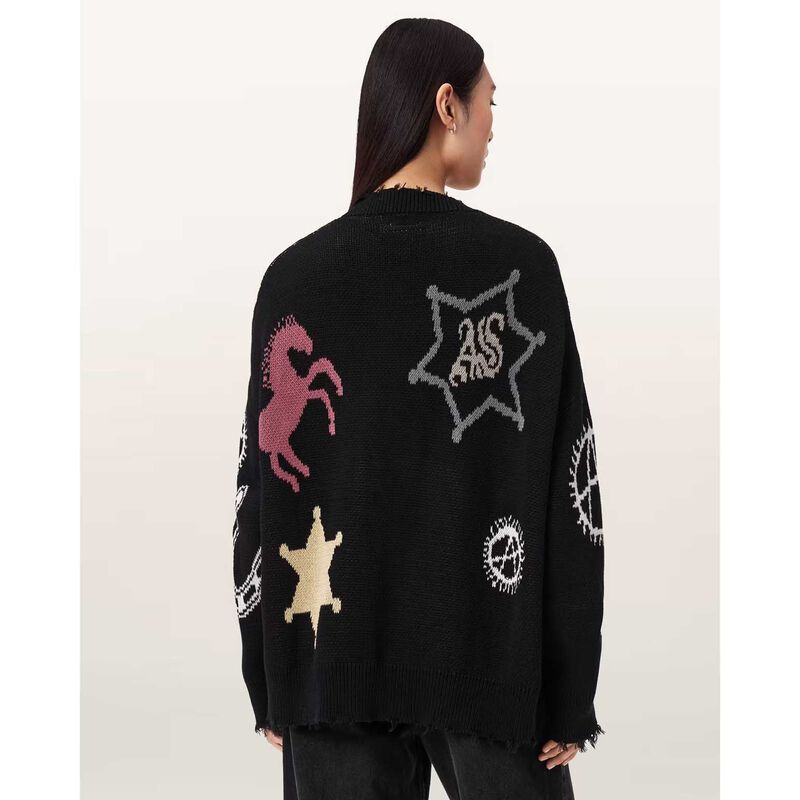 AllSaints Hester Jacquard Cardigan image number 1