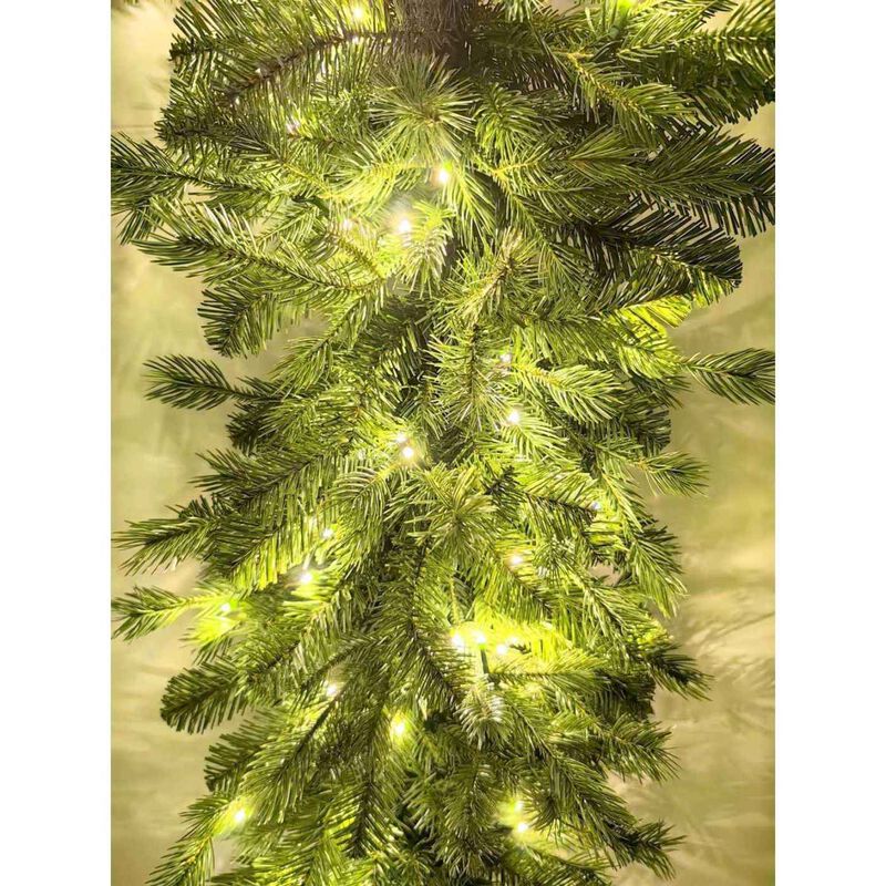 Real Touch Spruce Pine Garland 6' With 500 Tips & 100 LED Lights image number 2