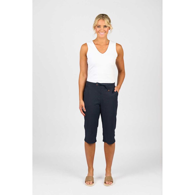 Vassalli Below Knee Slim Leg Elastic Waist Pant image number 3
