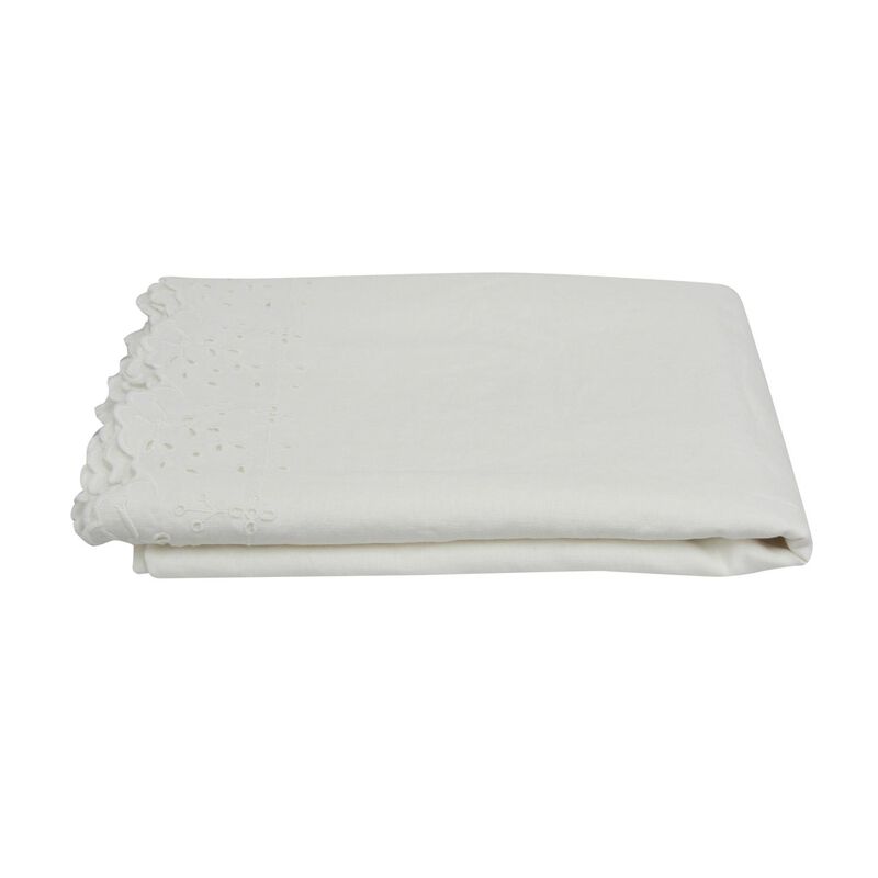 French Country Embroidered Tablecloth White Small image number 0