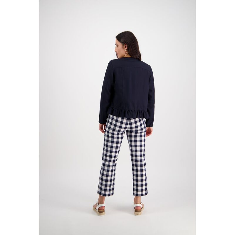 Vassalli Button Up Jacket With Frill Hem image number 5