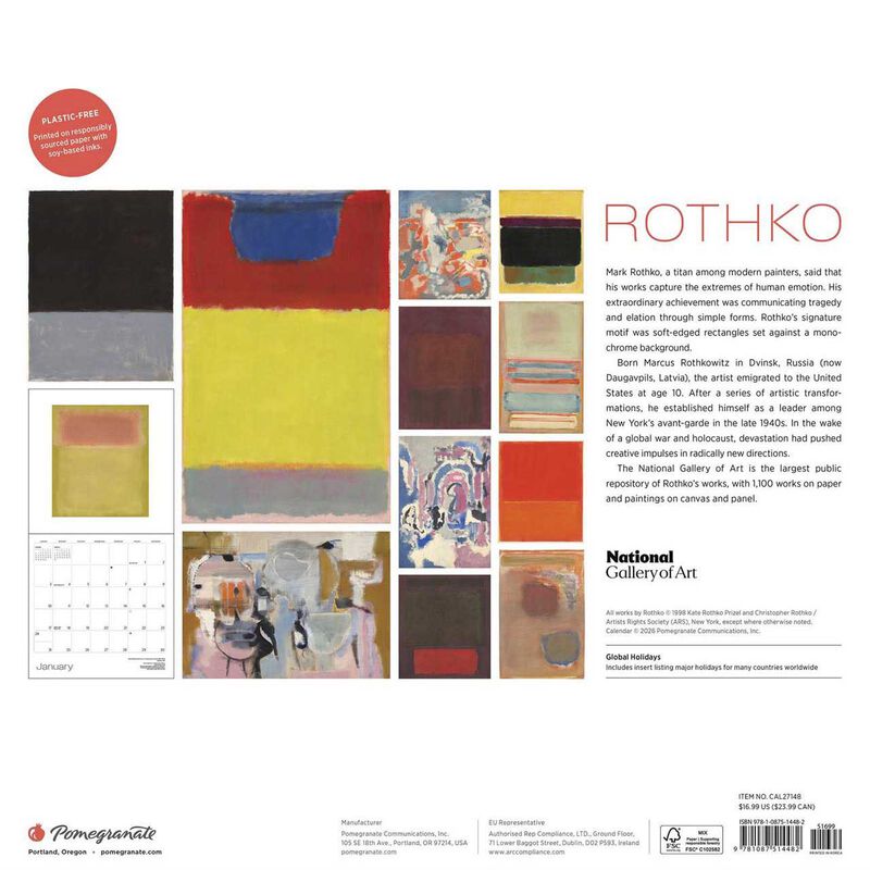 Pomegranate Rothko Wall Calendar 2027 image number 2