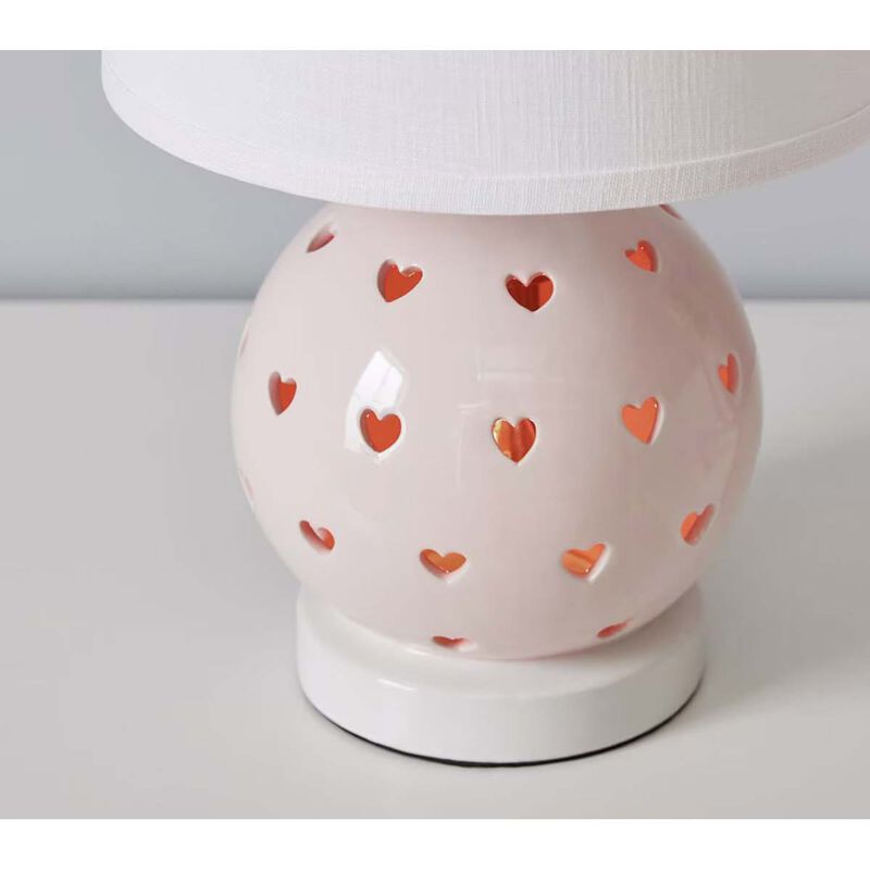 Pottery Barn Kids Ceramic Heart Cutout Lamp 3 Way image number 1