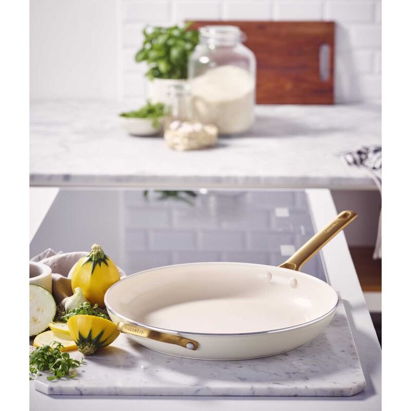 Greenpan Padova PFAS Free Frypan 32cm With Helper Handle - Cream image number 3