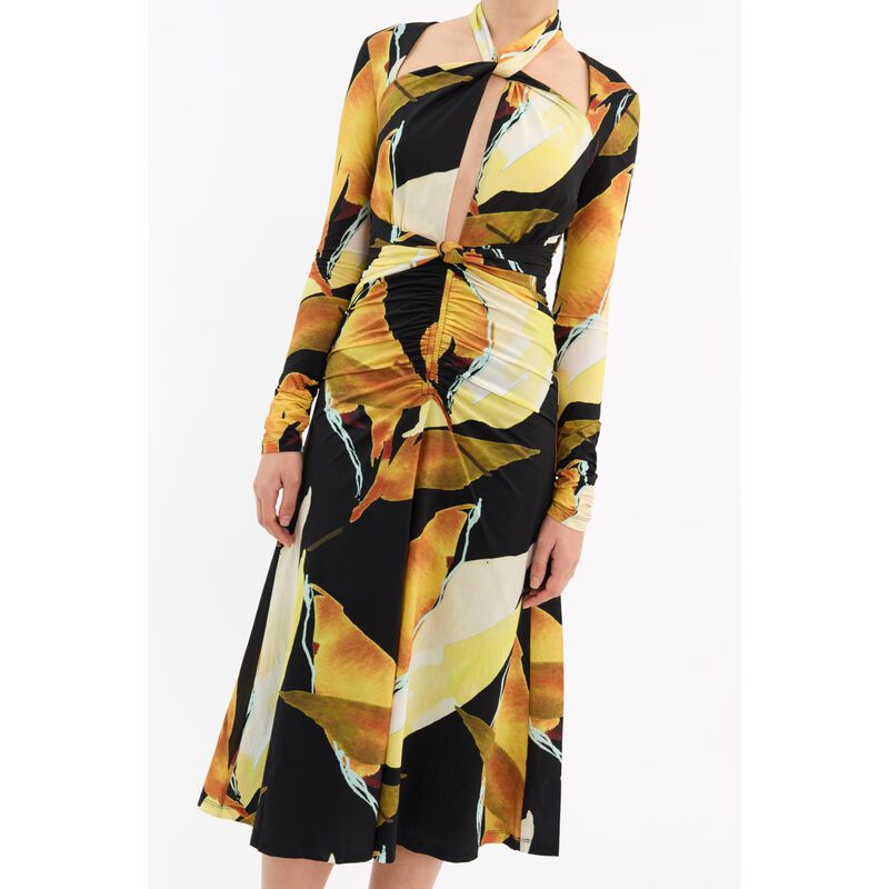 Rebecca Vallance Petals Of Paradise L/S Midi Dress image number 2