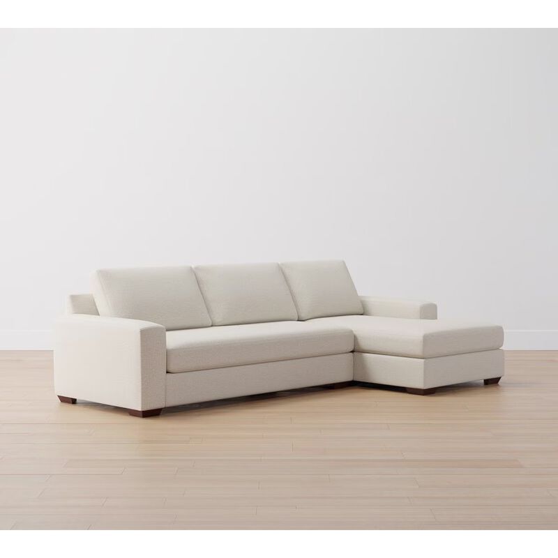 Pottery Barn Big Sur Square Arm Sofa Left Arm Loveseat Chaise Sectional image number 2