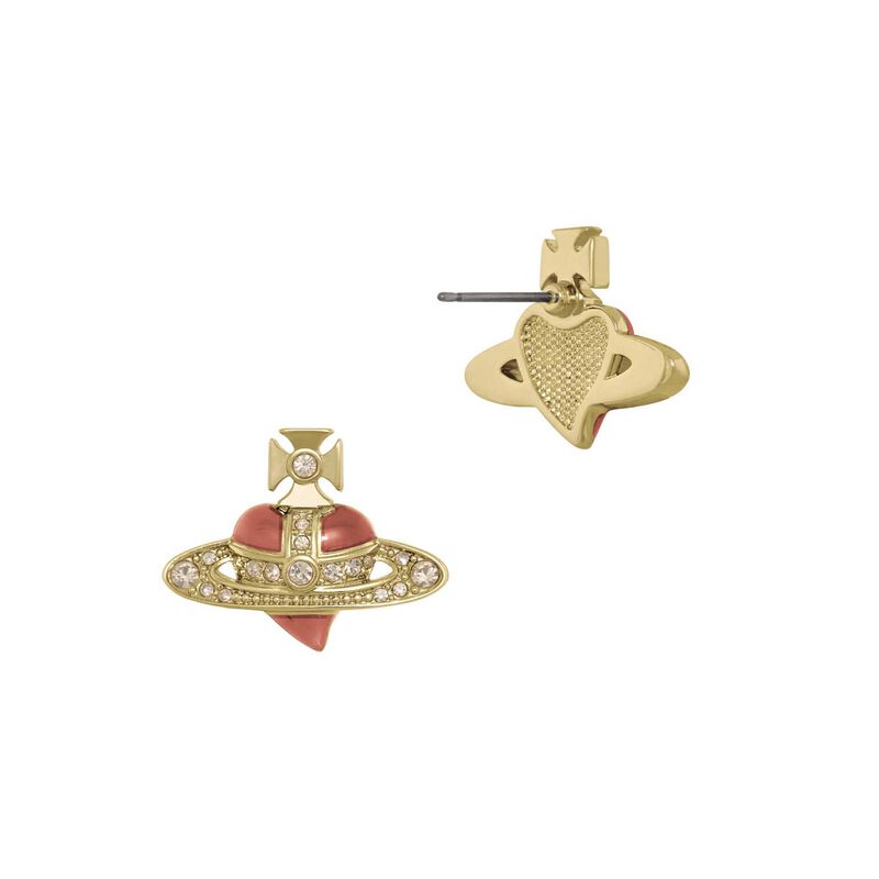 Vivienne Westwood New Diamante Heart Earrings image number 1