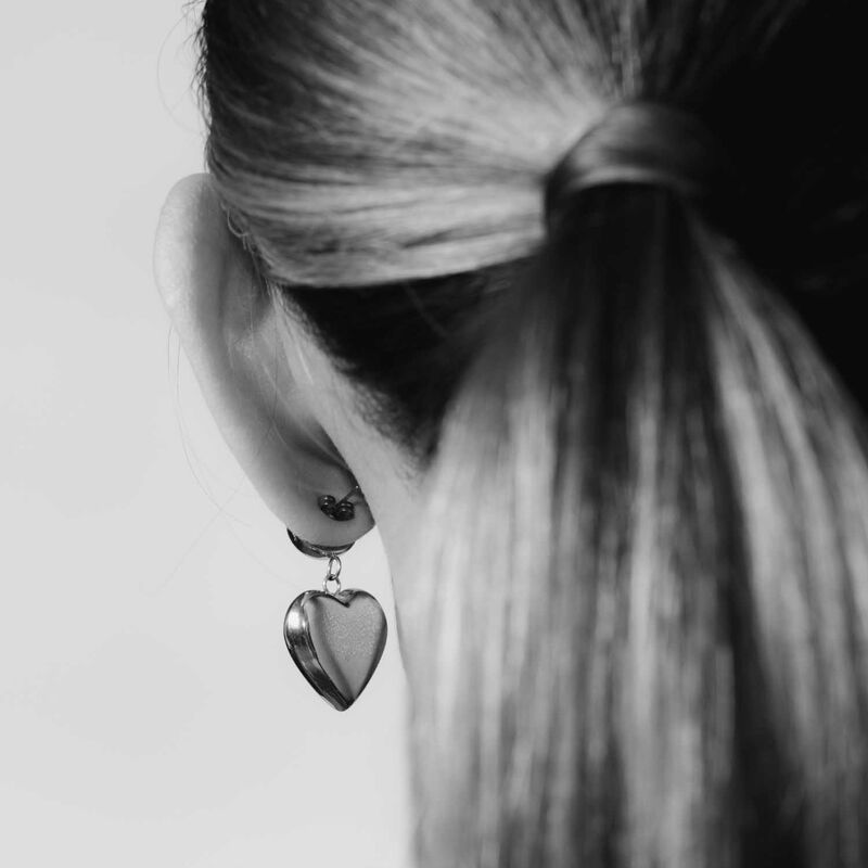 Silk & Steel Cupid Drop Earrings image number 3