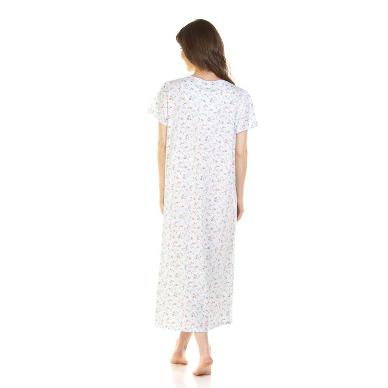 La Marquise Pleated Susan Cotton Rich Short Sleeve Full Length Nightdress image number 1