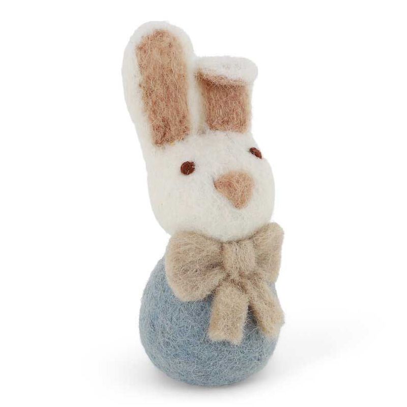 Gry & Sif Small Bunny With Bow - Light Blue image number 1