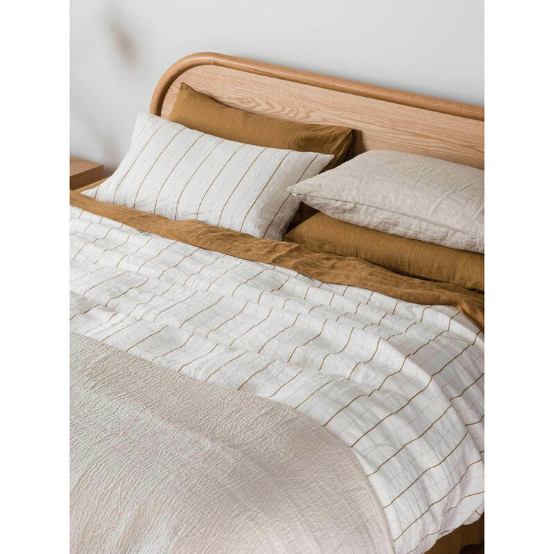 Città Chambray Linen Pillowcase Pair Oatmeal 76x50cm image number 1