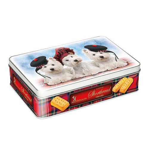 MacDonalds Shortbread Westie Dog Tin 300g