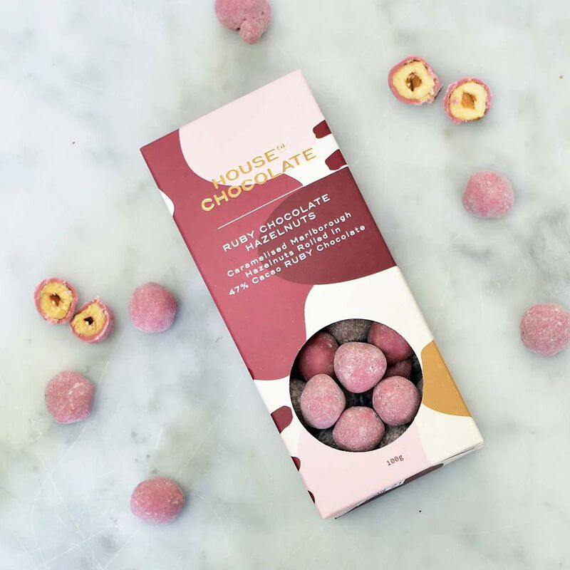 House of Chocolate Ruby Chocolate Hazelnuts image number 1