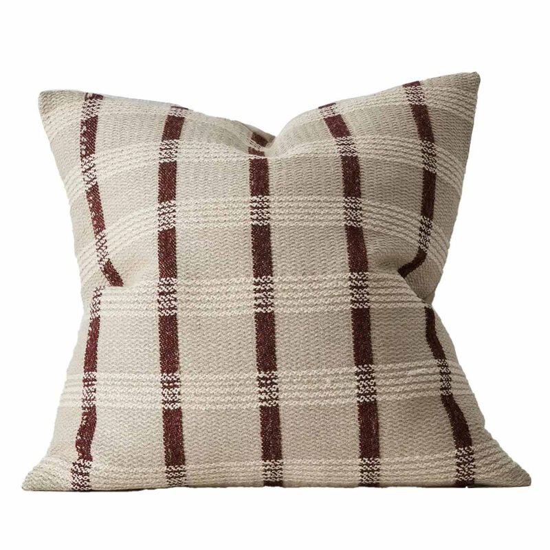Weave Home Marmaris Chunky Woven Stripe Cushion 50cm x 50cm image number 0