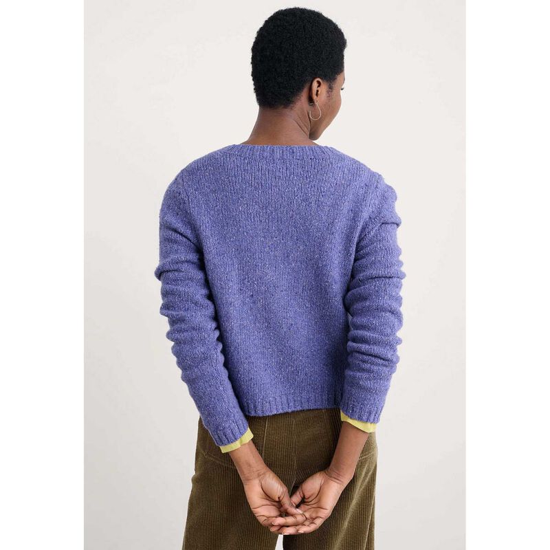 Seasalt Cornwall Dawson Pick Cardigan Merino Bilberry image number 1