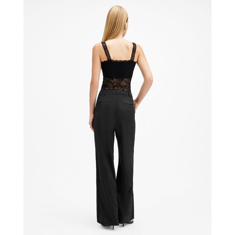 AllSaints Lacey Lace Trim Trousers image number 1