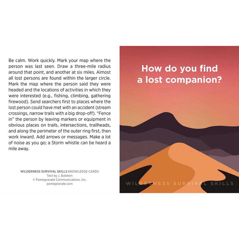 Wilderness Survival Skills Knowledge Cards image number 1