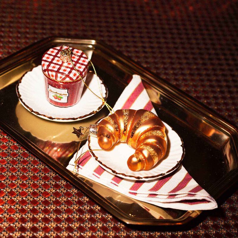 Vondels Ornament Glass Croissant 10cm image number 1