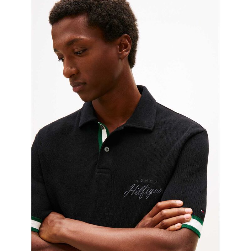 Tommy Hilfiger Linking Flatknit Tipped Classic Fit Polo image number 2