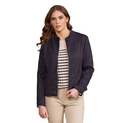 Vassalli Long Sleeve Lined Zip Up Jacket With Front Zip Detailing
