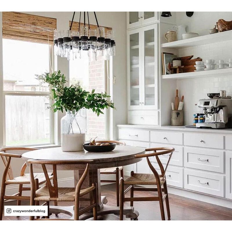 Pottery Barn Penni Glass Tube Round Chandelier 60cmD image number 3