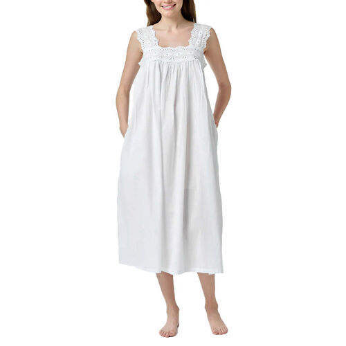 Arabella Nightie Pin Tucked Laced