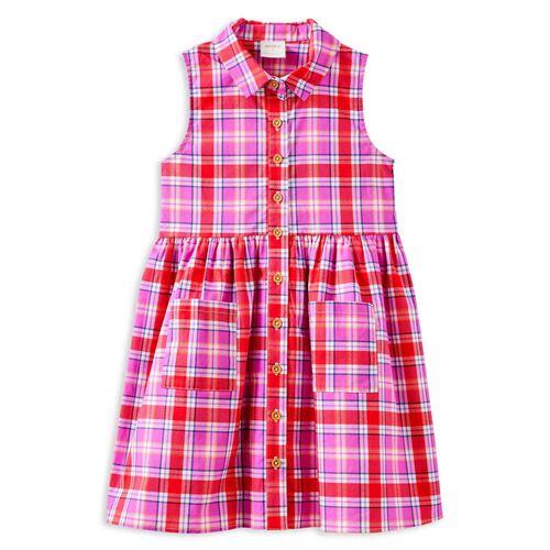 Milky Sunset Plaid Check Dress 2-7Y