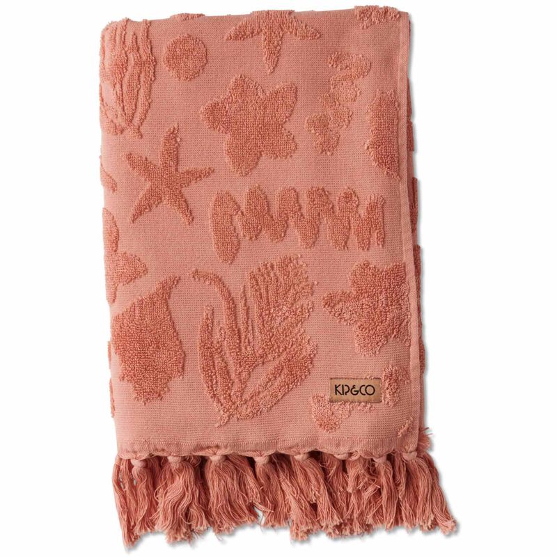 Kip&Co Peach Rock Pool Terry Bath Towel image number 0