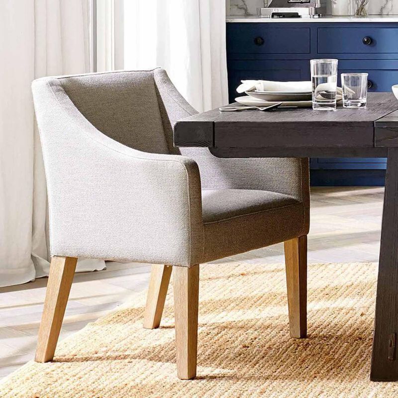 Pottery Barn Classic Slope Arm Dining Chair image number 1