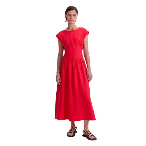 Sportscraft Ariana Pintuck Linen Dress