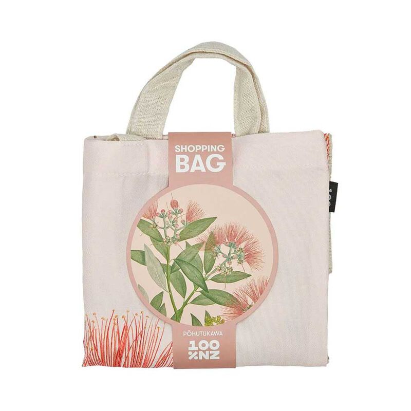 Vintage Botanical Pohutukawa Shopping Bag image number 0