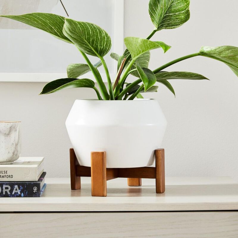West Elm Ilya Floor Planter Stand Ceramic Small image number 1