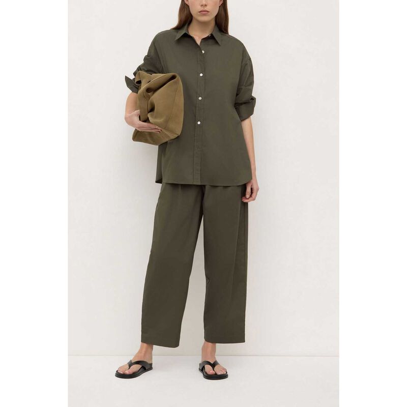 Assembly Label Marigold Poplin Long Sleeve Shirt Moss image number 3