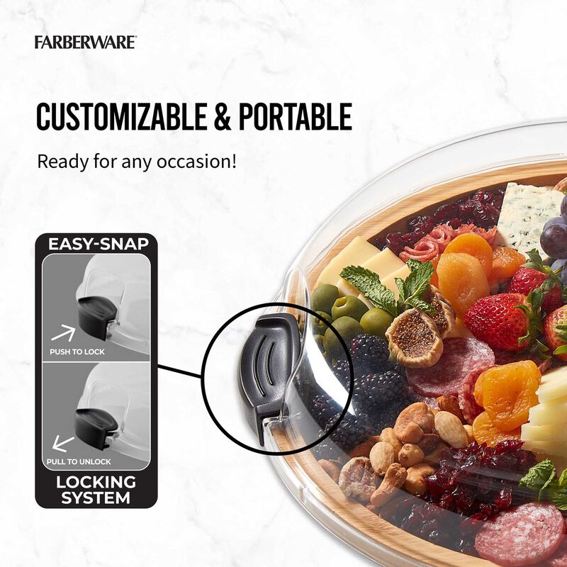 Farberware Build-A-Board Bamboo Round Board 35.5cm image number 3