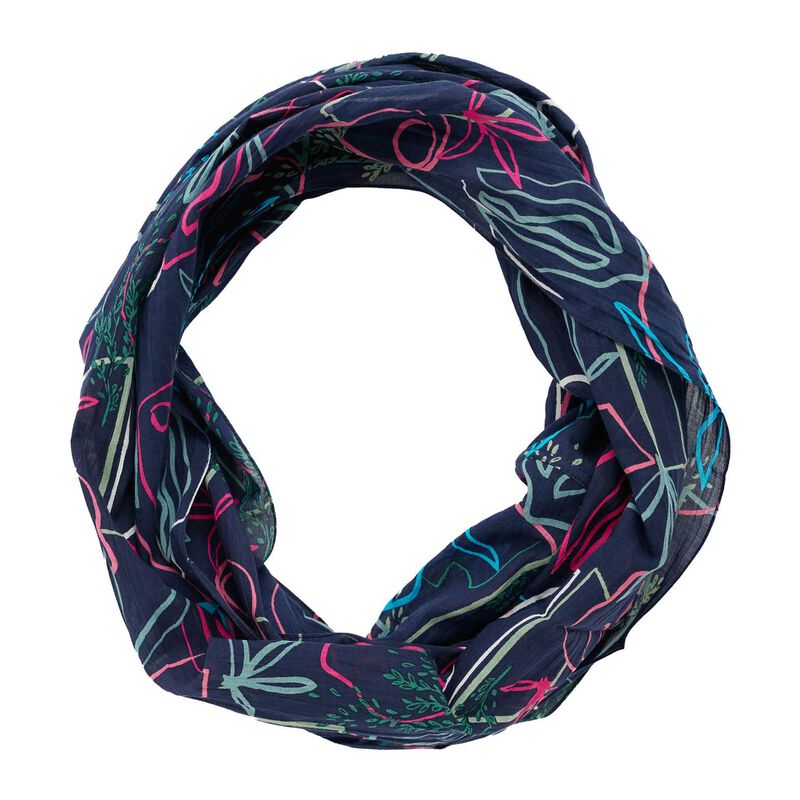 Seasalt Cornwall New Everyday Circle Scarf Garden Lines Maritime image number 0