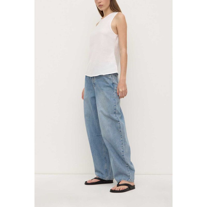 Assembly Label Liliana Linen Tank White image number 2