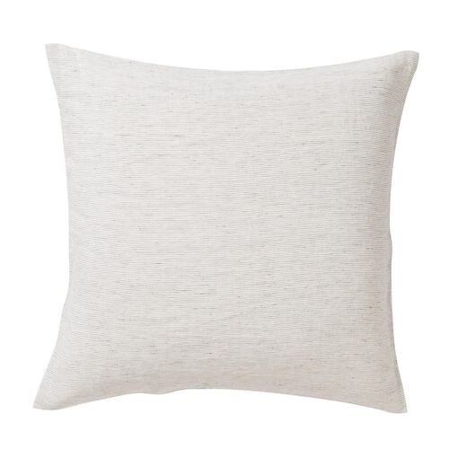 Citt&agrave; Pinstripe Linen Euro Pillowcase Pepper/Chalk 65x65cm