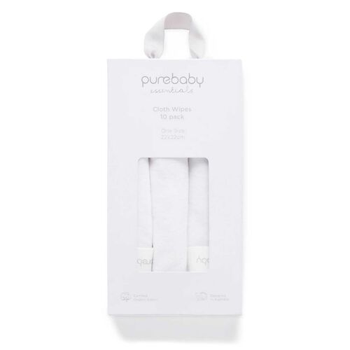 Purebaby Cloth Wipes 10 Pack